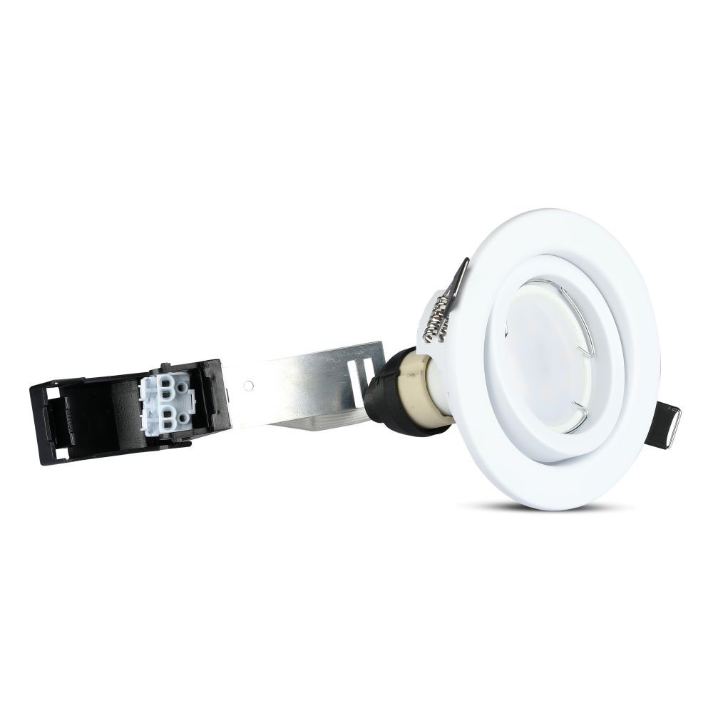 Sada 3x svietidlo na zapustenú montáž Biela + LED žiarovka GU10 5W 4000K VT-3333 V-TAC