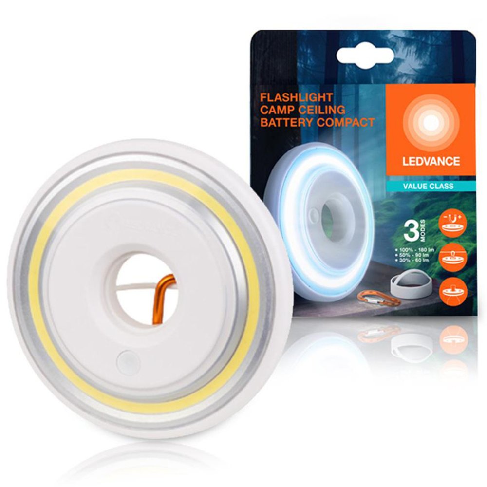 LED baterka Prenosná batéria 2,2W 180lm 6500K Studená biela LED baterka