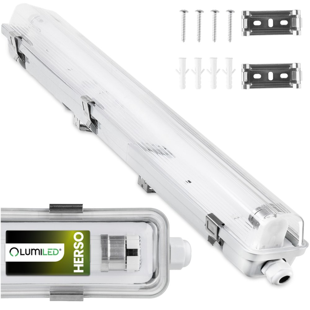 Hermetické LED svietidlo prachotesné 60cm T8 G13 IP65 HERSO Lumiled