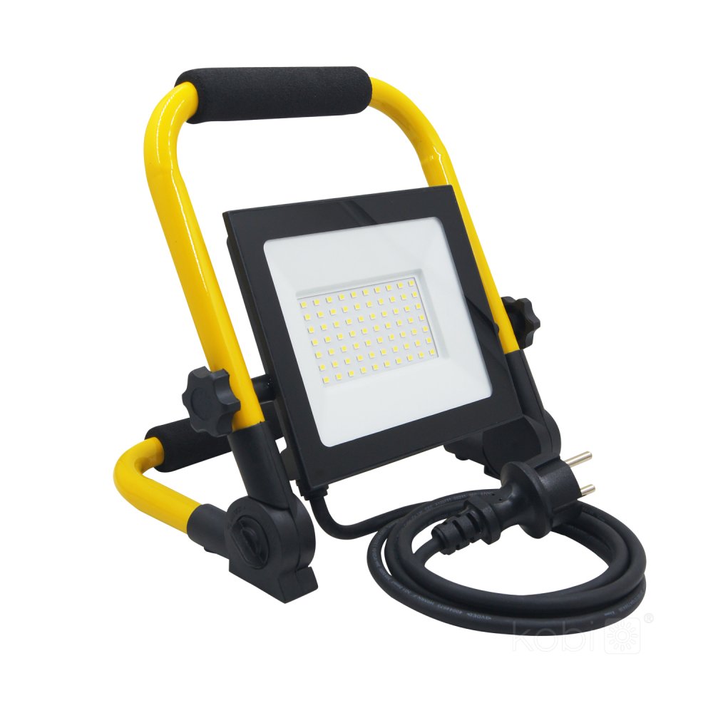 Vonkajší záhradný LED reflektor 50W 4250lm 4000K neutrálna biely 110° IP54 IK06 čierny žltý Tigra Kobi