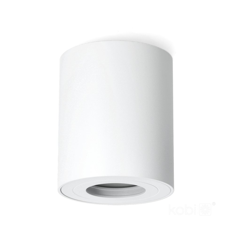 E-shop HALOGEN Vodotesná hliníková SPOT TUBA 95mm IP44 Biela AQUARIUS ROUND Kobi