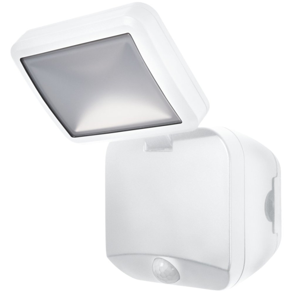 LED reflektor 4W 260lm 4000K IP54 biely s detektorom pohybu LEDVANCE SPOTLIGHT napájaný z batérie