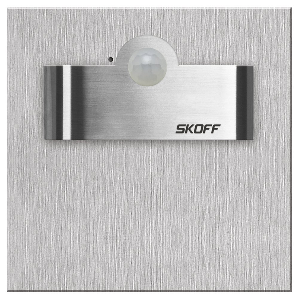 Schodiskové svietidlo LED 1W 4000K 10V DC IP20 Inox TANGO SHORT so senzorom pohybu Skoff