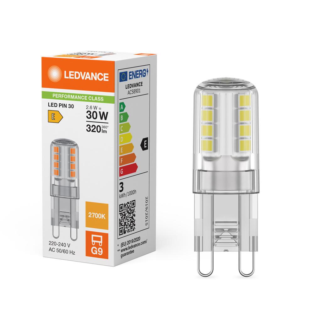 LED žiarovka G9 2,6W = 30W 320lm 2700K Warm 300° Ledvance