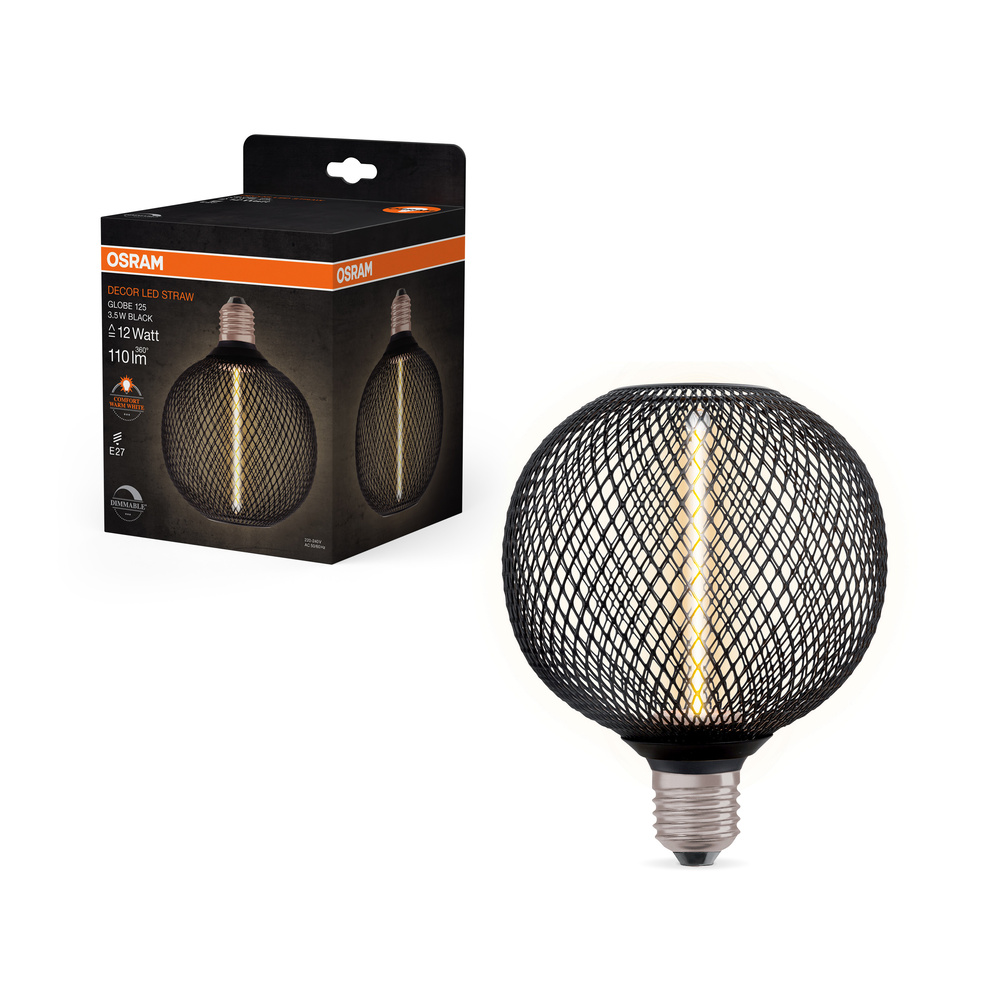 Dekoratívna LED žiarovka E27 3,5W = 12W 110lm 1800K Warm 320° Filament Dimmable Decor Osram