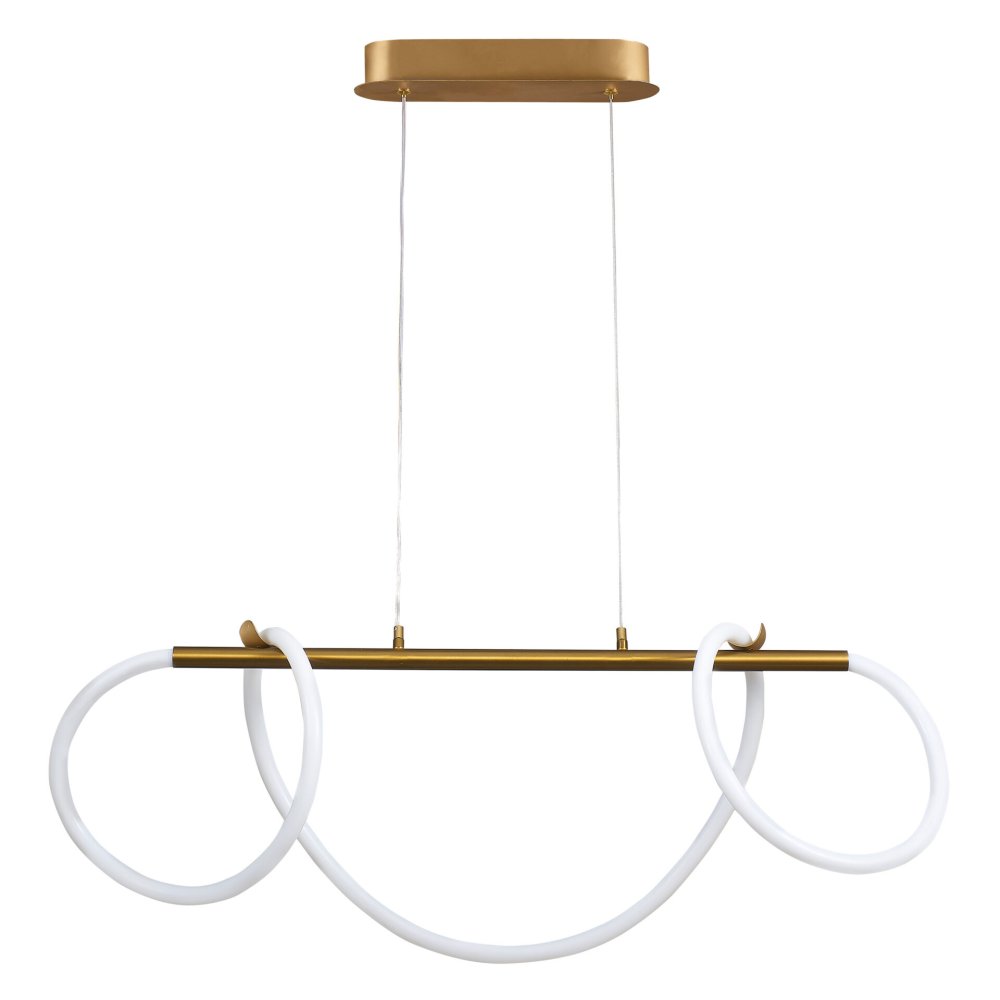 E-shop Závesná stropná lampa 38W 4450lm 4000K neutrálna zlatá Emma Goldlux