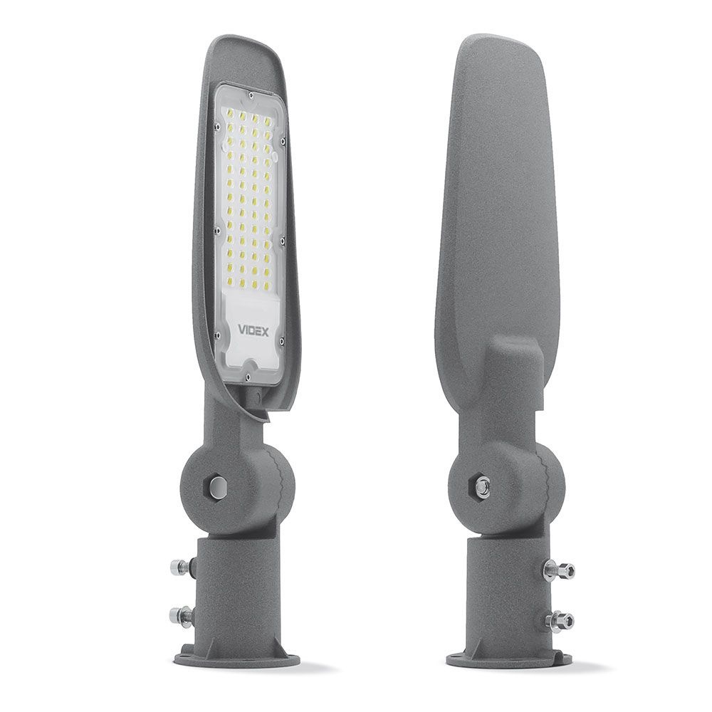 E-shop Pouličná lampa LED 30W 2700lm 5000K neutrálna 130° 0, 14A sivá VIDEX