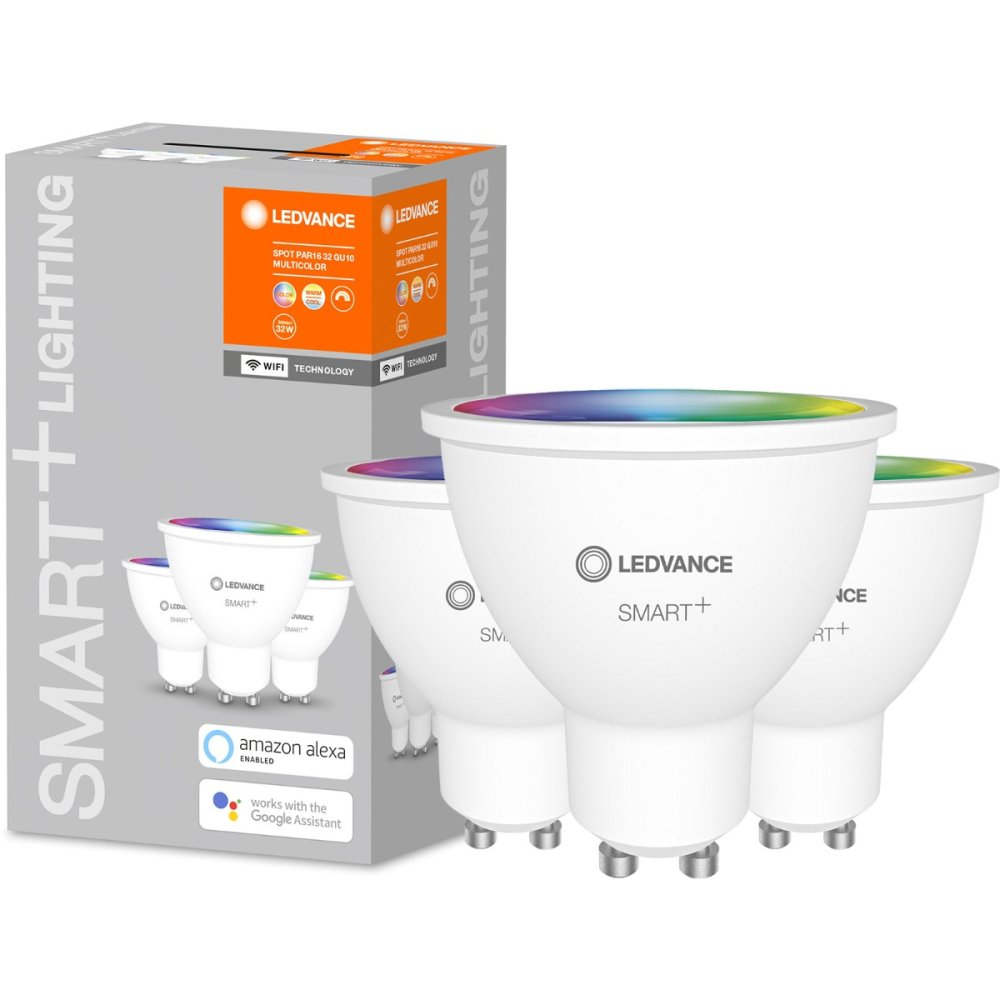 3PAK LED GU10 5W 350lm CCT LEDVANCE SMART+ WiFi RGB stmievateľná žiarovka
