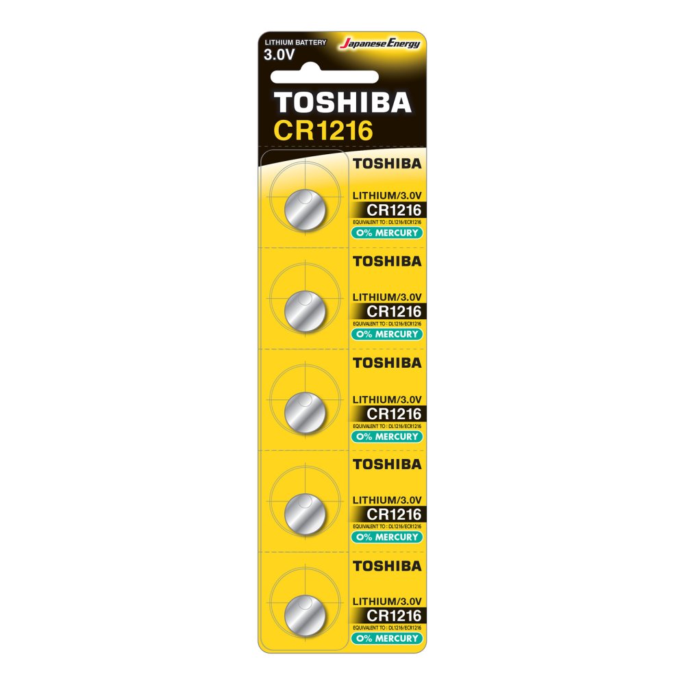 Špeciálna lítiová batéria TOSHIBA CR 1216 3V Blister 5ks