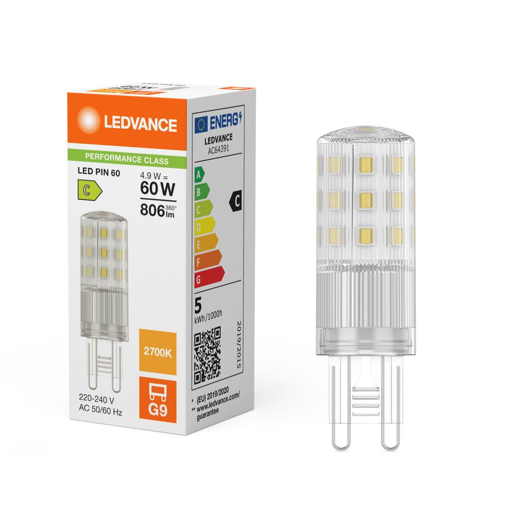 LED žiarovka G9 4,9W = 60W 806lm 2700K Warm 320° Ledvance