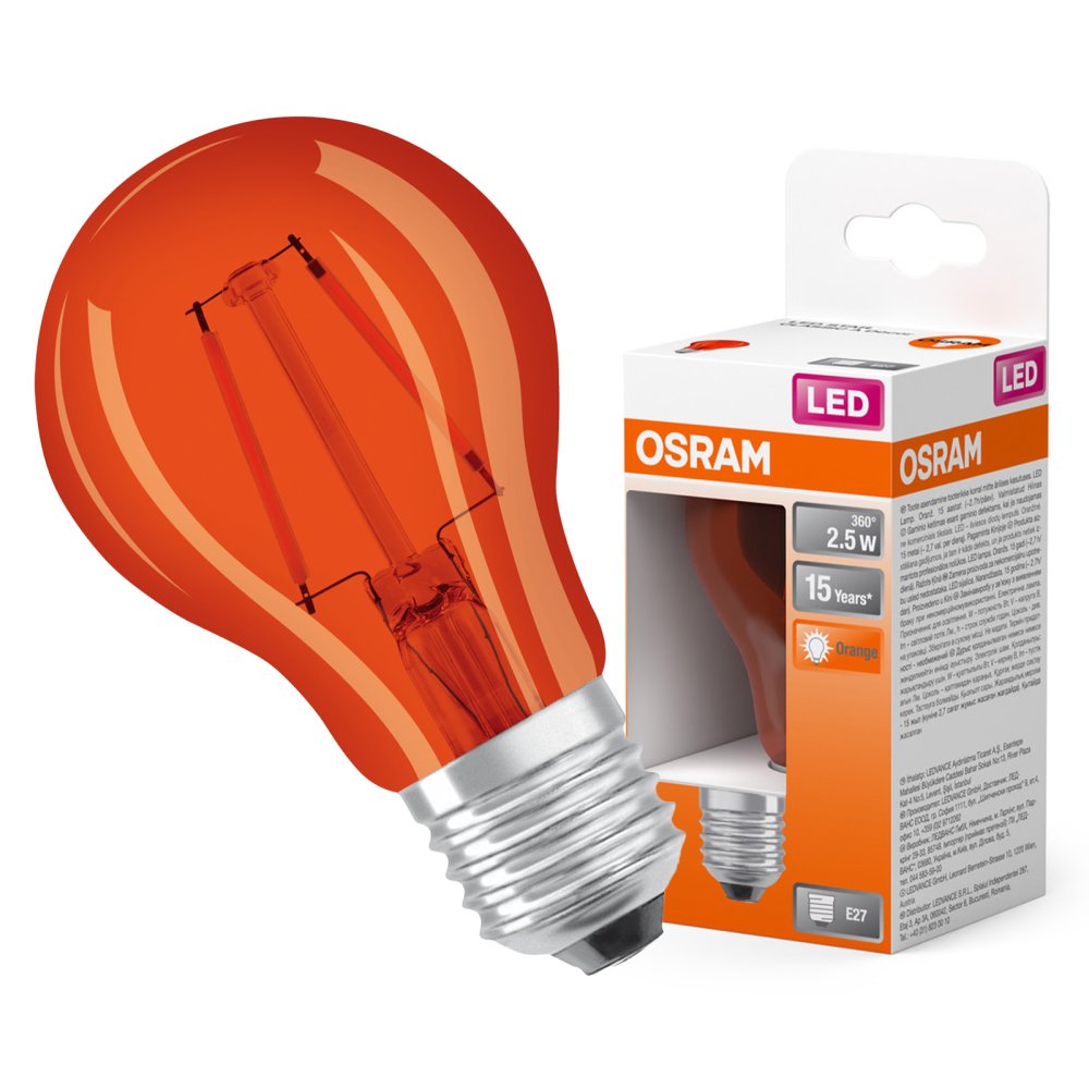 LED žiarovka A60 E27 2,5W = 17W 160lm 1500K Warm 300° STAR DECOR CLASSIC Osram
