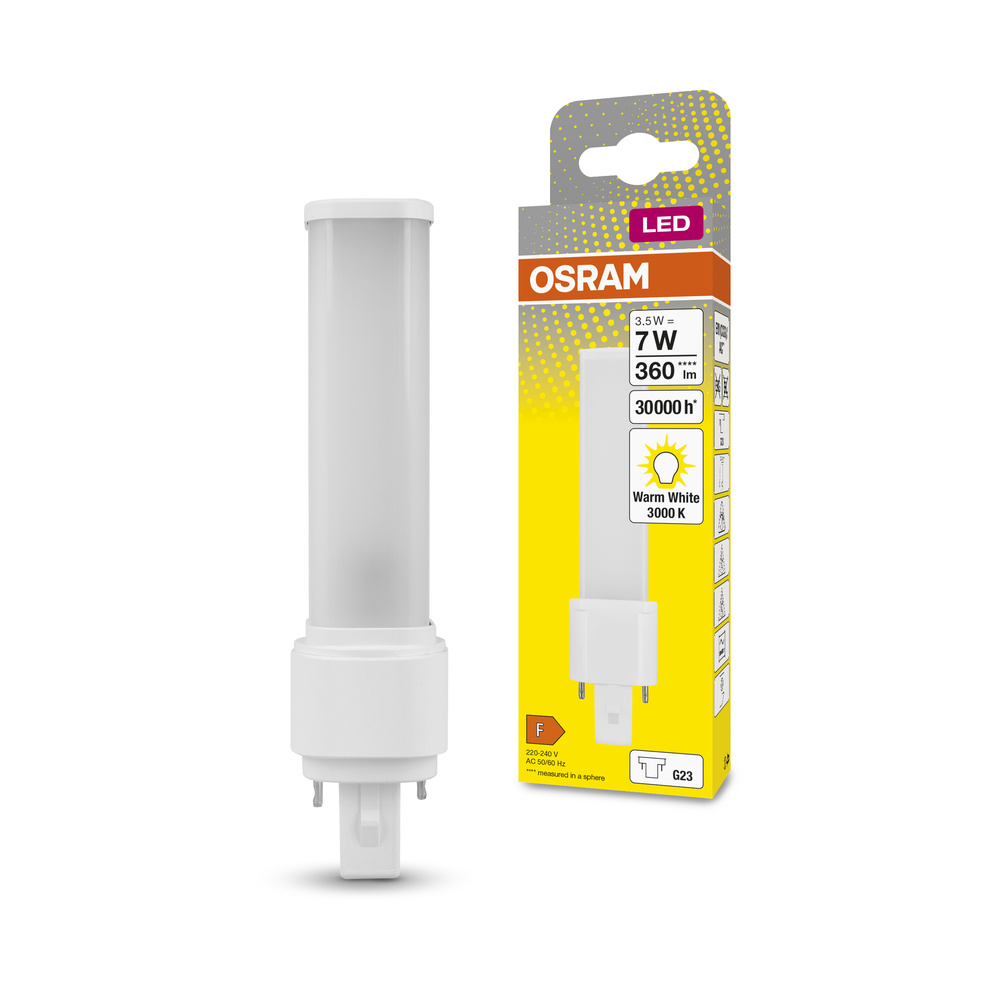 LED žiarivka G23 3,5W = 7W 360lm 3000K Warm 120° DULUX LED S EM & AC Osram