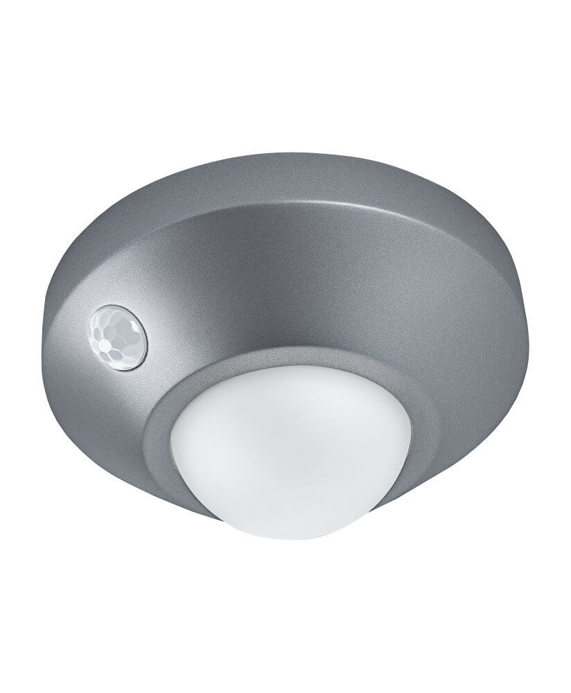 LED Nightlux Stropné strieborné 1,70W 105lm 4000K IP20 Ledvance nočné svetlo so senzorom pohybu