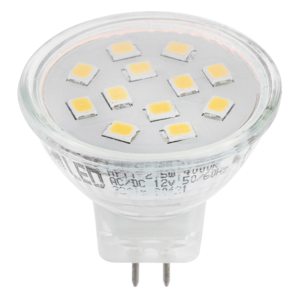E-shop LED žiarovka MR11 2,5W = 20W 220lm 4000K 12v Neutrálna 120° LUMILED