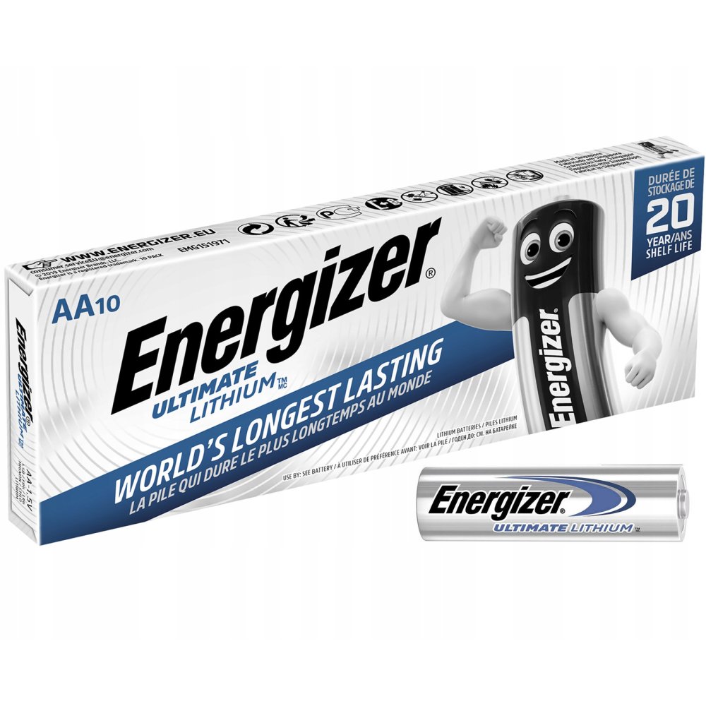 10x ENERGIZER ULTIMATE LITHIUM AA LR6 1,5V batérie