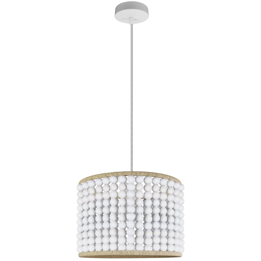 Stropné závesné svietidlo RIBE 1x E27 presah biele drevo GOLDLUX (Polux)