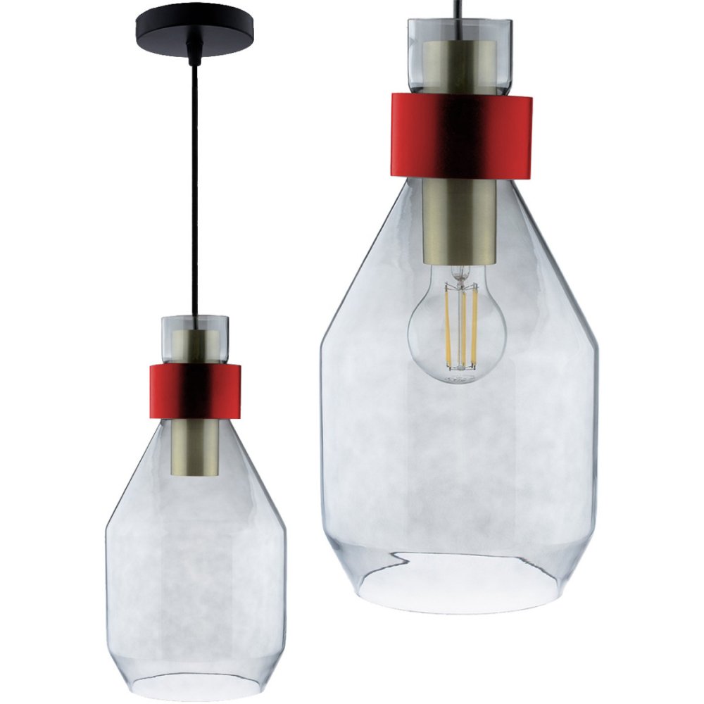 UMBRA závesné svietidlo ZWIS tmavé sklo pre LED 1xE27 LUMILED