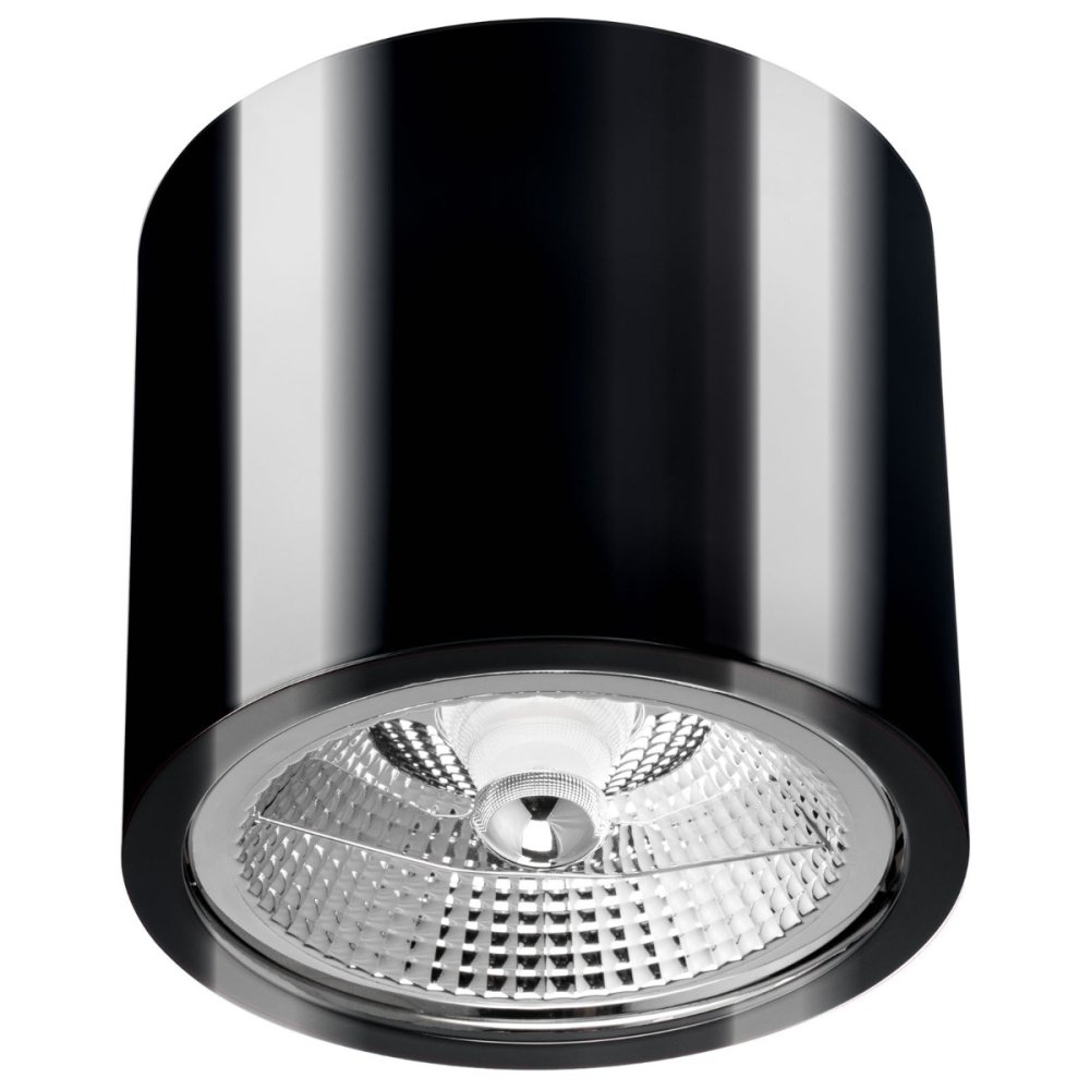 Povrchová montáž SPOT GU10 AR111 Round Black Metallic 105mm