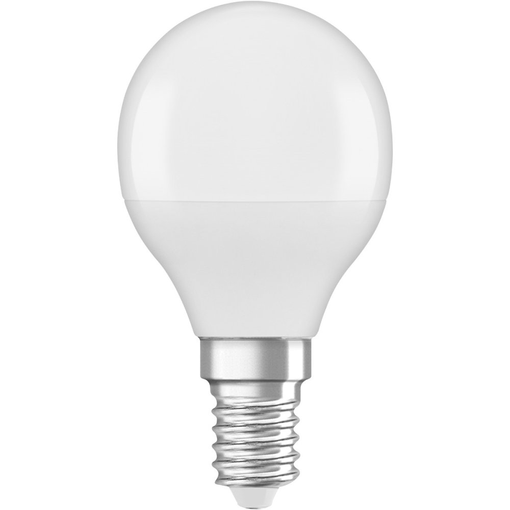 LED žiarovka guľová E14 P45 4,9W = 40W 470lm 3000K teplá 150° Ledvance
