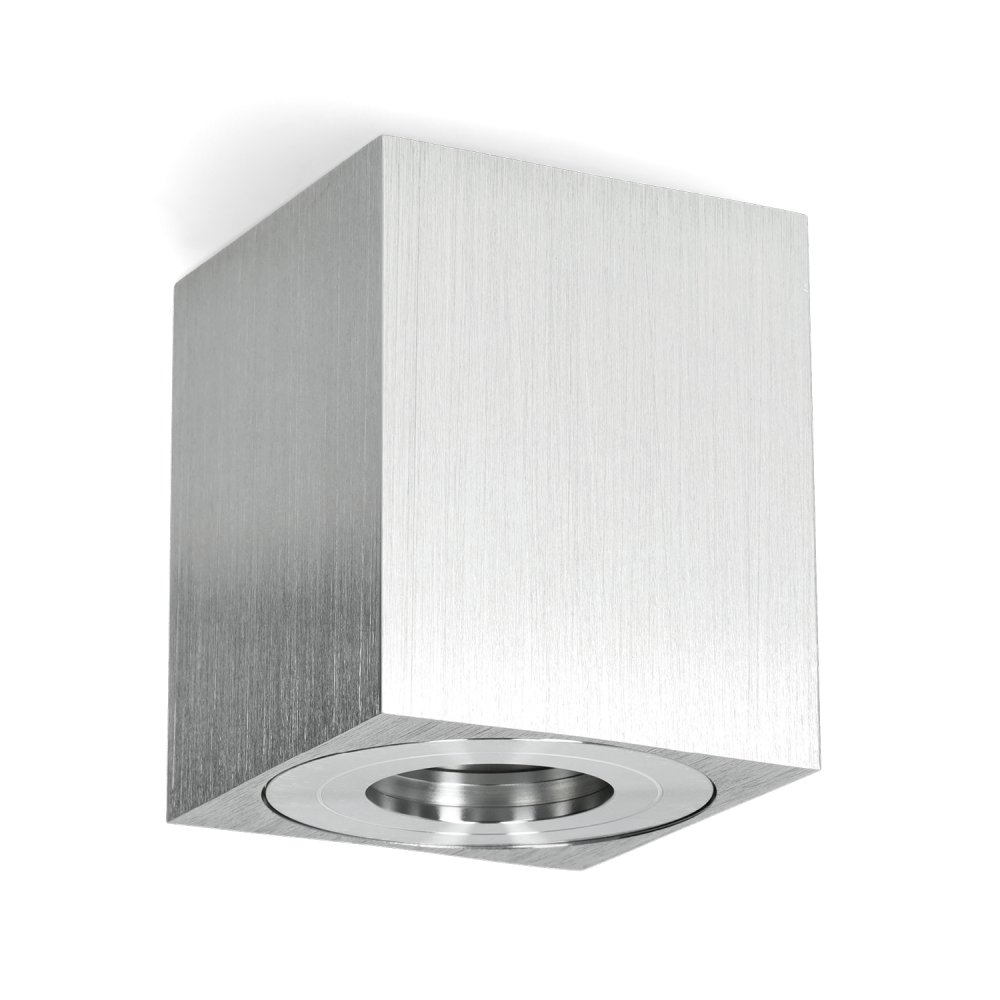 E-shop HALOGEN Vodotesná hliníková SPOT TUBA 95mm IP44 Chróm AQUARIUS SQUARE Kobi
