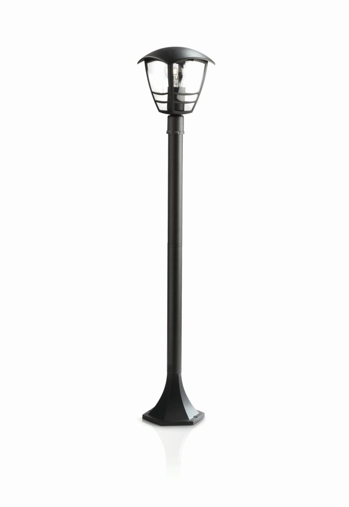 E-shop Vonkajší LED lampáš CREEK myGarden E27 IP44 100cm čierny PHILIPS