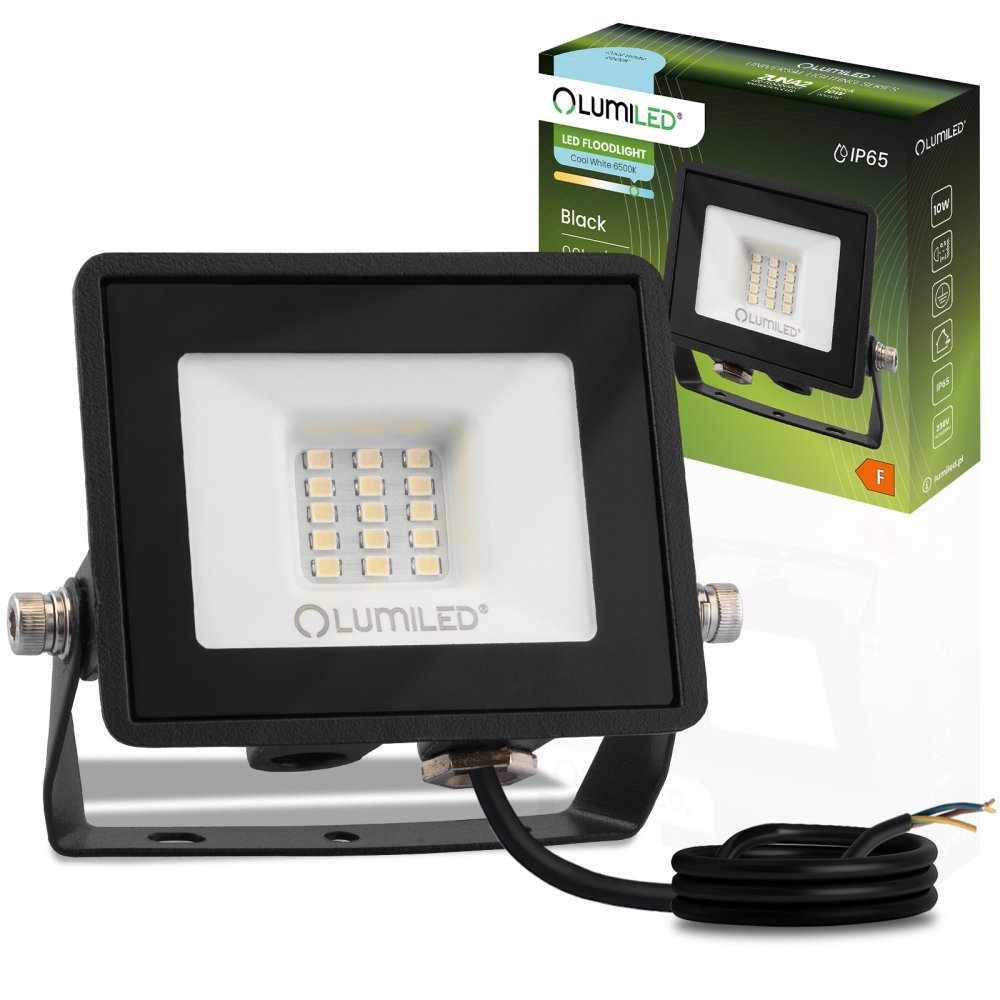 E-shop LED reflektor ZUNA2 10W 900lm 6500K IP65 Black LUMILED