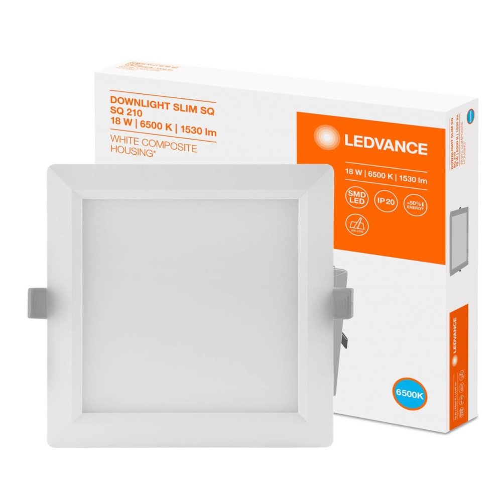 LED panel na zapustenie 18W 6500K DOWNLIGHT Slim SQ210 LEDVANCE square