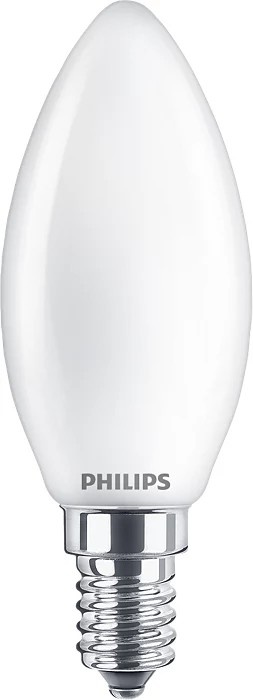 LED žiarovka E14 B35 3,4W = 40W 470lm 2700 Teplé vlákno Mlieko PHILIPS Stmievateľné