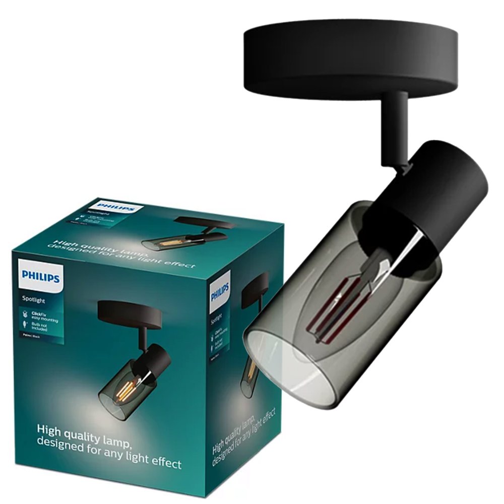 Nástenné svietidlo E14 Black Palms Philips