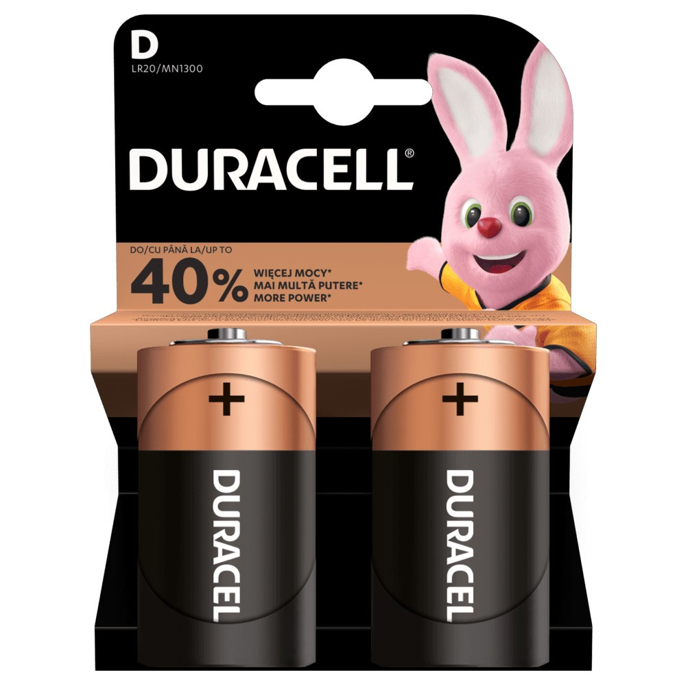 Alkalické batérie Duracell Basic D LR20 Blister 2ks