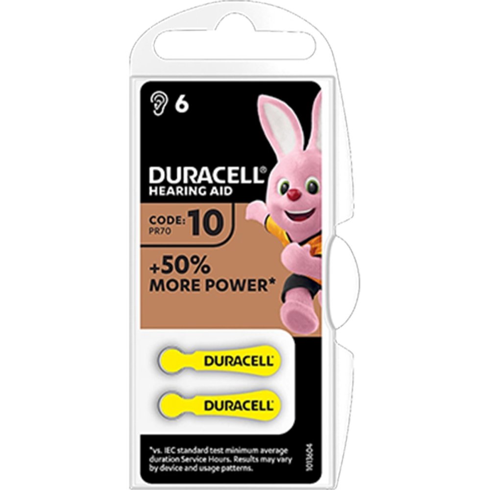 BATÉRIA pre načúvací prístroj Duracell DA-10 BL6
