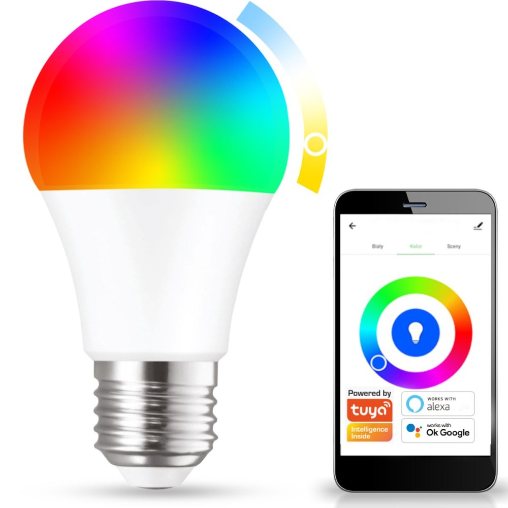 LED žiarovka E27 A60 13W = 98W 1500lm RGB+CCT 210° SPECTRUM Smart TUYA WiFi Stmievateľná