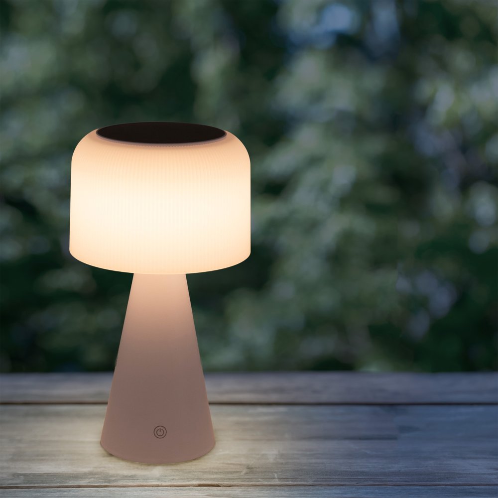 E-shop Solárna záhradná LED stojaca stolová lampa USB-C 3-farebná stmievateľná