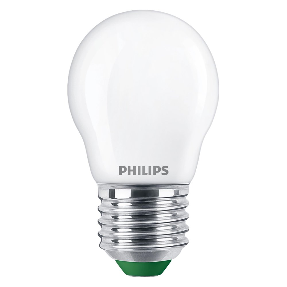 LED žiarovka E27 Ball P45 2,3W = 40W 485lm 210lm/W 2700K Warm 300° CLASS A UltraEfficient Philips