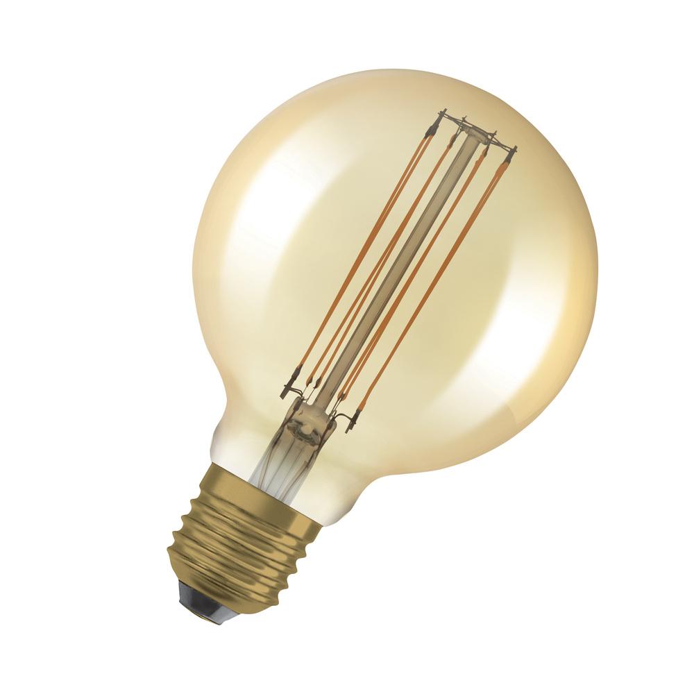 E-shop Dekoratívna LED žiarovka E27 G95 8,8W = 60W 806lm 2200K Warm 320° Filament Dimmable OSRAM Vintage 1906
