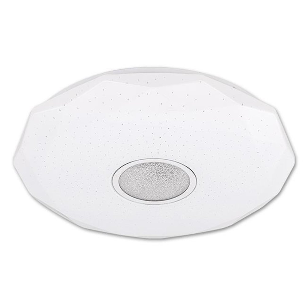 E-shop LED stropný plafón do kúpeľne 24W 3000-6500K White Round Diamond 39cm + diaľkové ovládanie