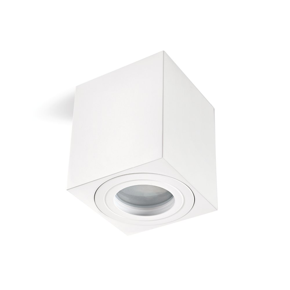 E-shop HALOGEN Vodotesná hliníková SPOT TUBA 95mm IP44 Biela AQUARIUS SQUARE Kobi