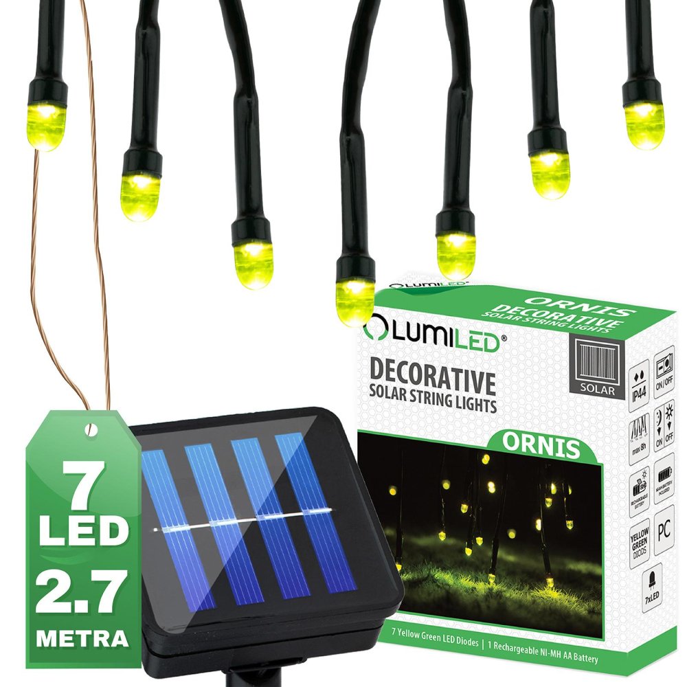 E-shop ORNIS LUMILED 7x LED záhradná solárna girlanda Dekoratívne svetlá
