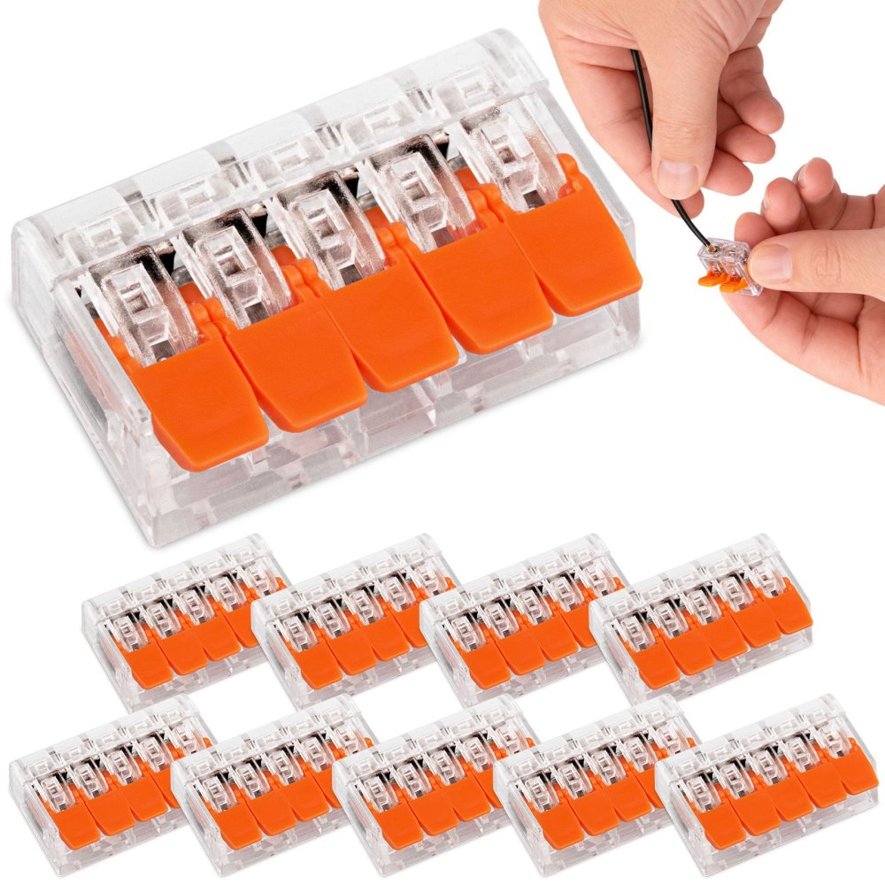 E-shop Rýchlospojka elektrická na drôt 5x4mm 5-cestná 32A 450V 10 ks Lumiled