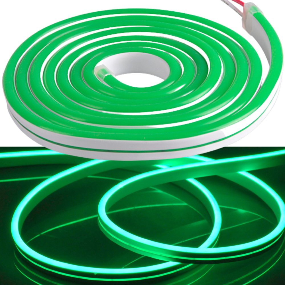 NEON Flexibilný LED pásik 12V 17W zelený IP65 12mm 2m