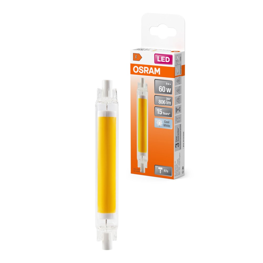 LED žiarovka s kapsulou R7s 8W = 60W 806lm 4000K Neutral 300° SLIM LINE Osram