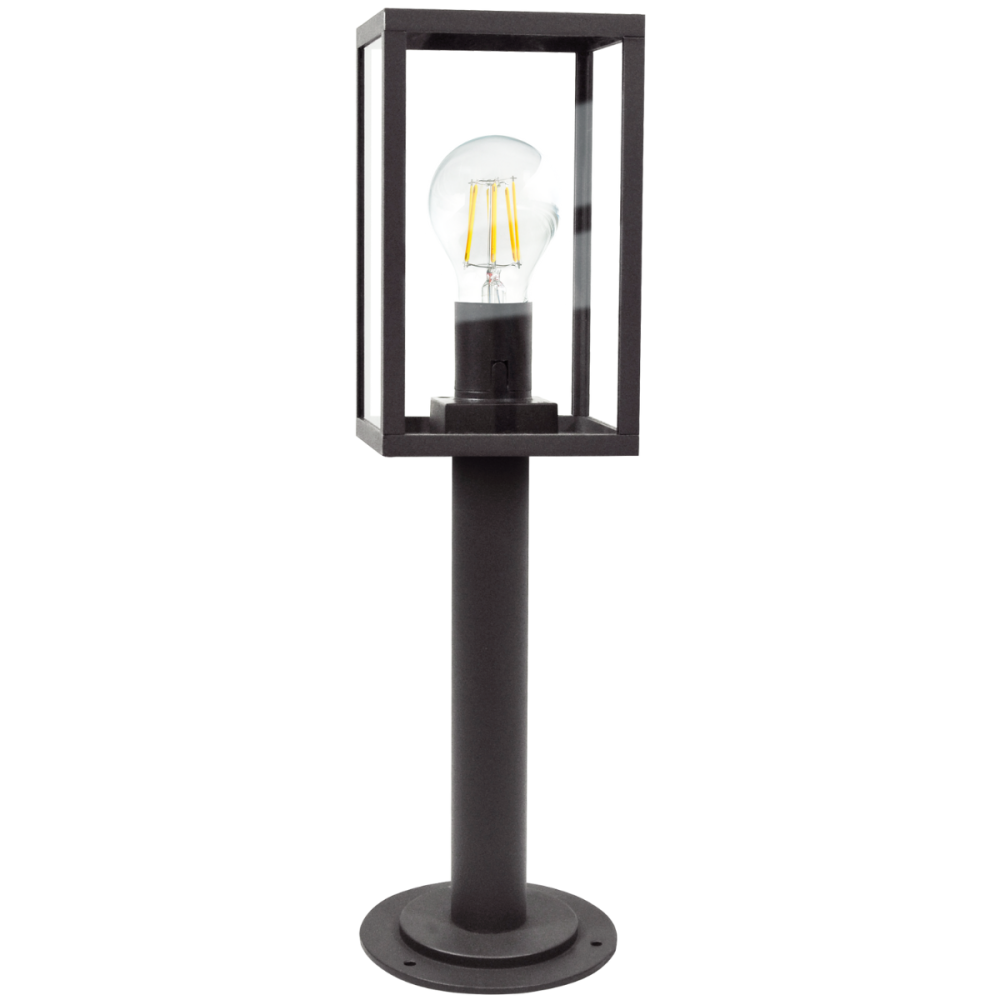 E-shop Záhradný stojaca stĺpik lampa E27 čierna IP44 Malmo Goldlux