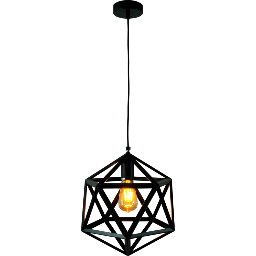 E-shop IL MIO DÁNSKO GEOMETRICKÉ stropné závesné svietidlo 1xE27 čierne - GOLDLUX (Polux)
