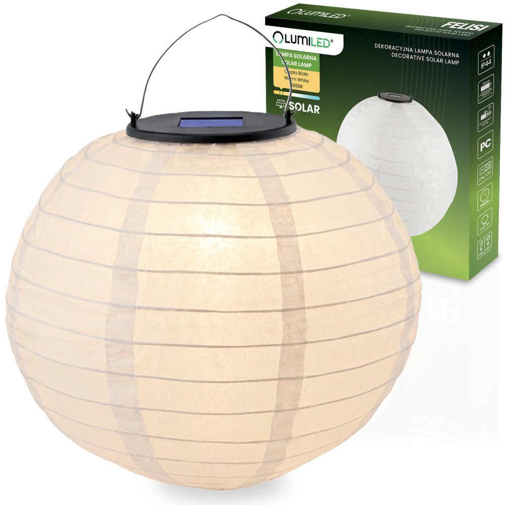 E-shop LED solárna záhradná lampa FELISI Origami Lantern 20cm LUMILED