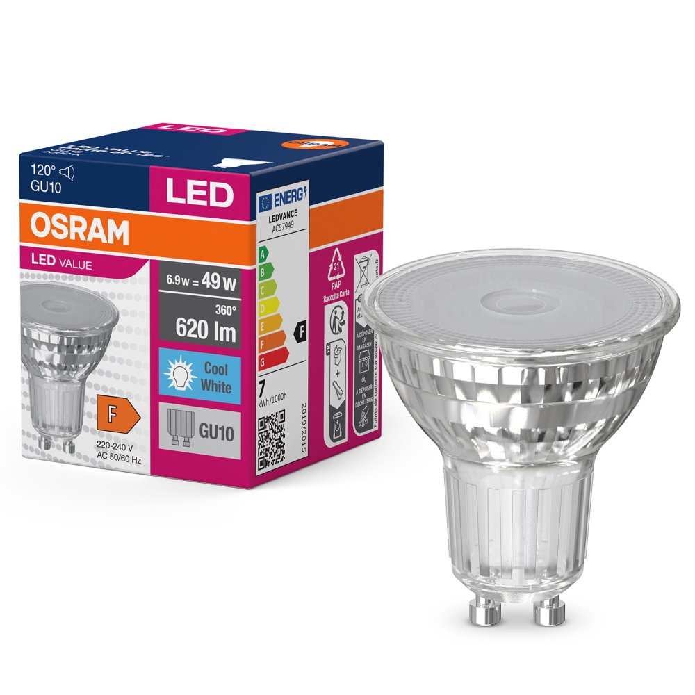 LED žiarovka GU10 6,9W = 49W 620lm 4000K Neutrálna 120° OSRAM Value