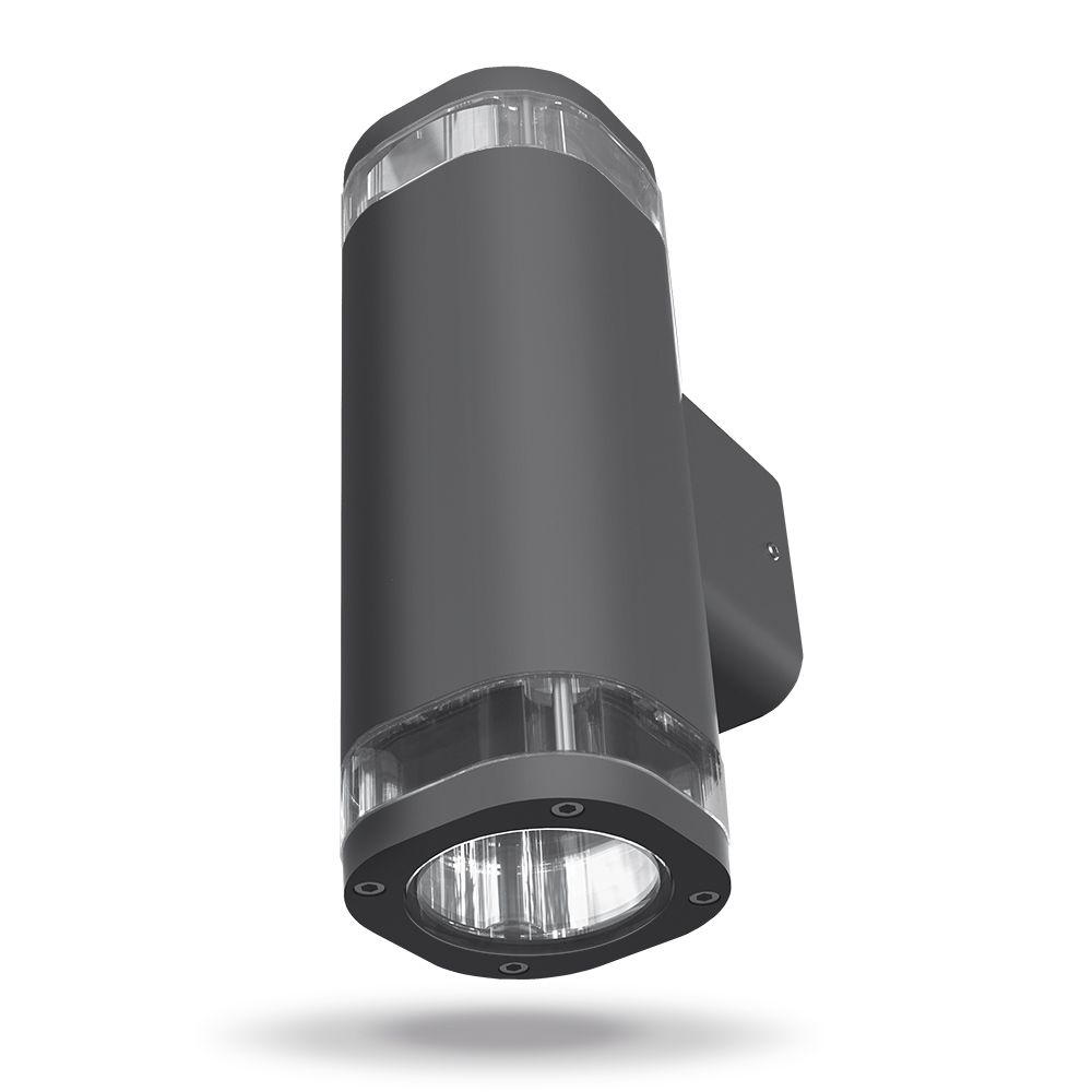 E-shop Vonkajšie nástenné svietidlo IP54 2x GU10 Grey BRUNO Videx