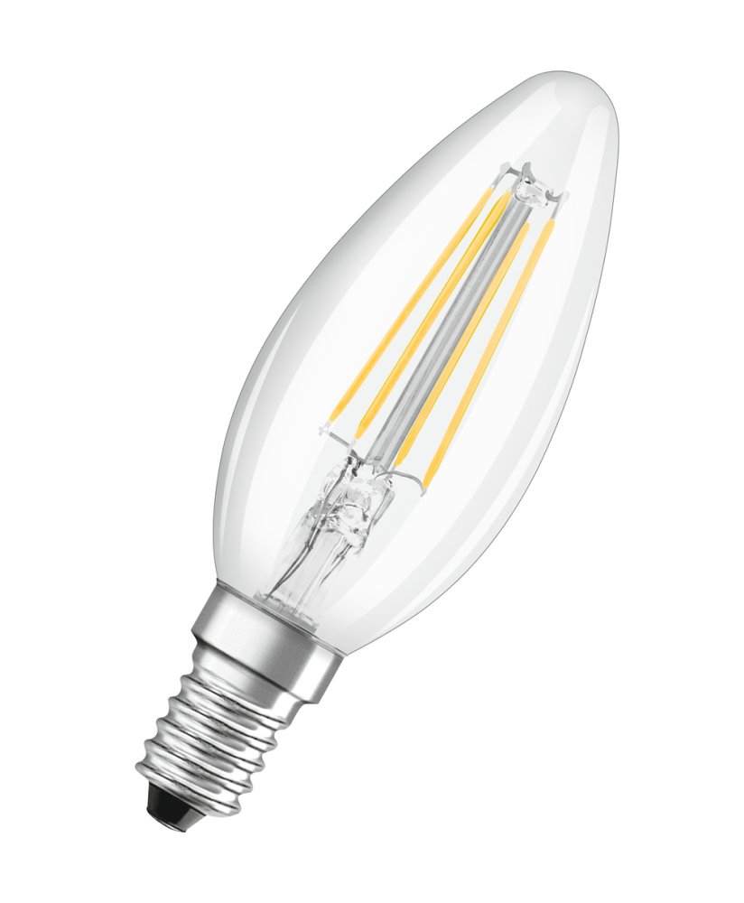 2x LED žiarovka B35 Candle E14 4W = 40W 470lm 2700K Warm 300° Retrofit Filament CLASSIC Osram