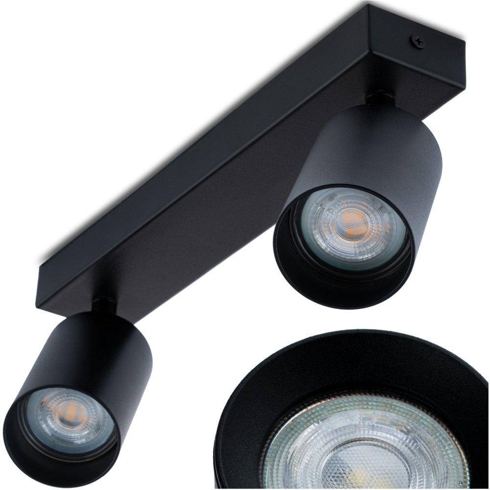 Stropné svietidlo plafón spot tubus reflektor halogénové šikmé 2x GU10 TABULA LUMILED