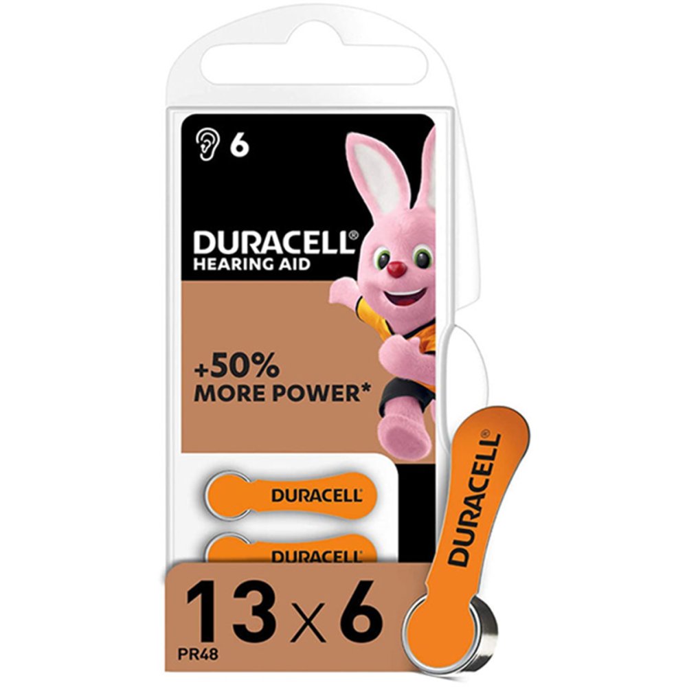 Batérie pre načúvacie prístroje Duracell DA-13 BL6