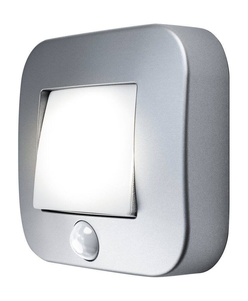 LED Nightlux Hall Silver 0,25W 14lm 4000K IP54 Ledvance nočné svetlo so senzorom pohybu